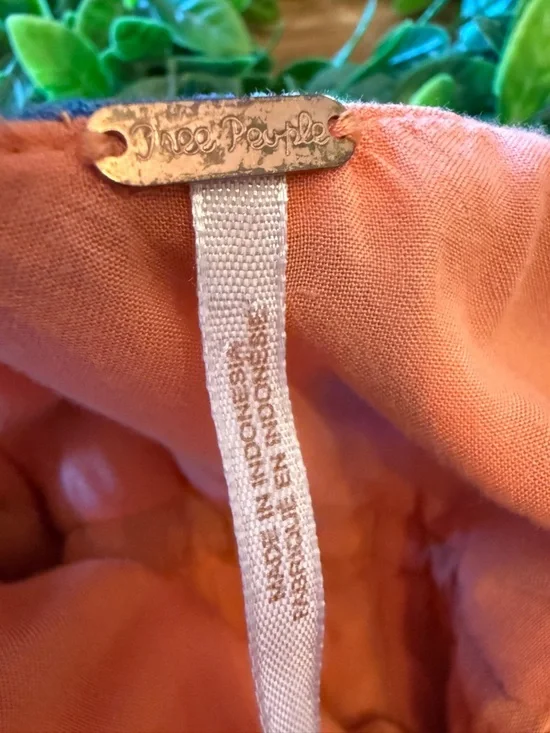 Free People Coral Peach Floral Mini Dress - Picture 12 of 14